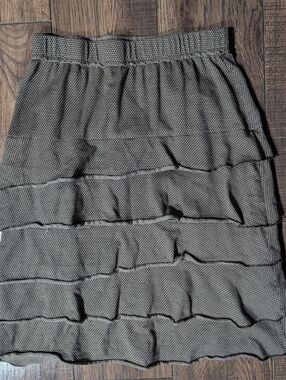 Matilda Jane Women’s Brown Tiered Ruffled Skirt Whimsical & Playful A-line Large